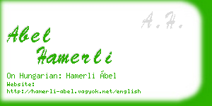 abel hamerli business card