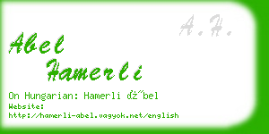 abel hamerli business card